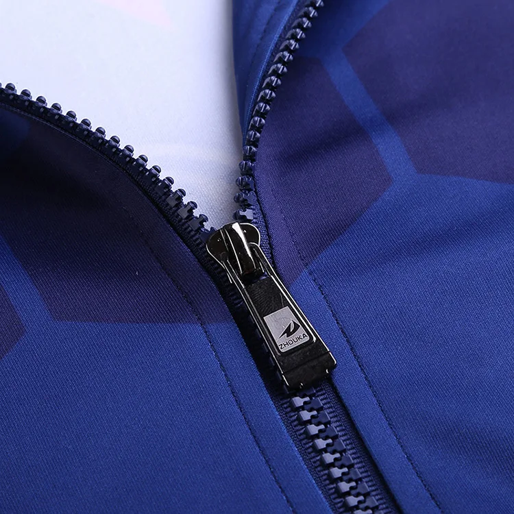 Custom Design Long Zipper Comfortable Jogging Suit Set Soccer Warm Training Football Tracksuit