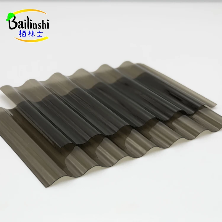 Building Materials Corrugated Sound Barrier Polycarbonate Sheet For Skylight