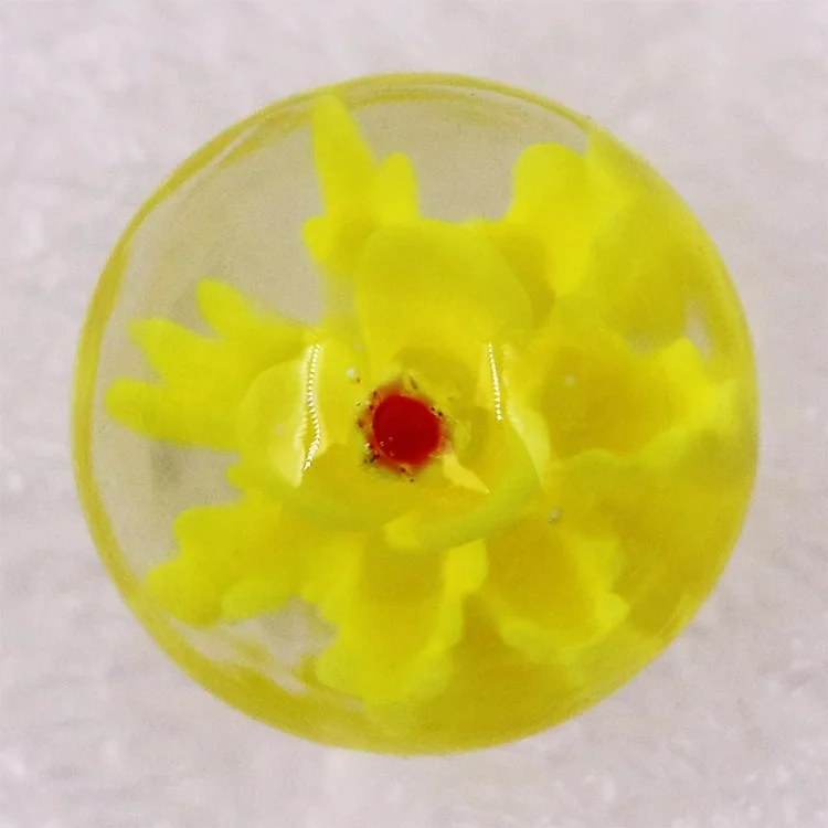 16mm Mix Round Murano 3D Flower Custom Toy Glass Marble