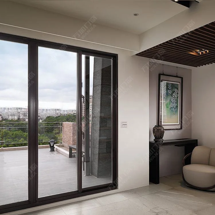 Factory price upvc sliding glass door for living room