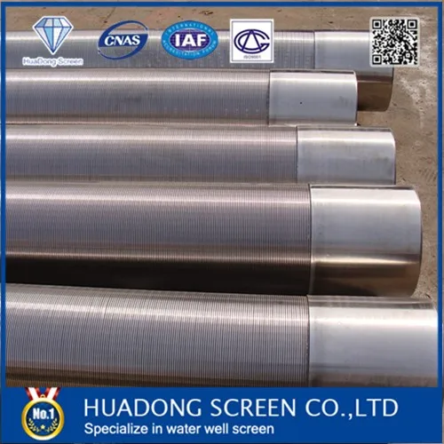 High Performance  Johnson V screen pipes/filtro criba ranura continua