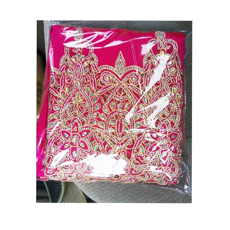 Queency Индия тяжелые бусины Джордж с верхним сетчатым кружевом дизайн подходит