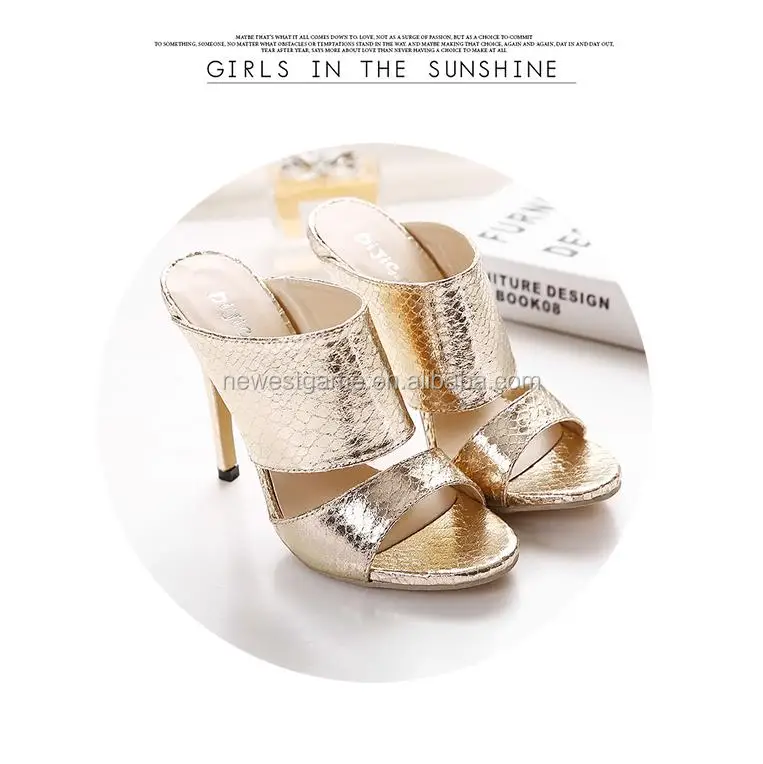 Новинка, женские босоножки на высоком каблуке в Европейском стиле, женские босоножки на высоком каблуке, обувь золотого и серебряного цвета