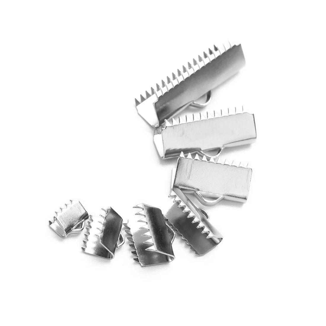 Бесплатная доставка, застежка для кожаного шнура, соединители для ожерелья, Концевики, застежки для изготовления ювелирных изделий «сделай сам», квадратная застежка из нержавеющей стали