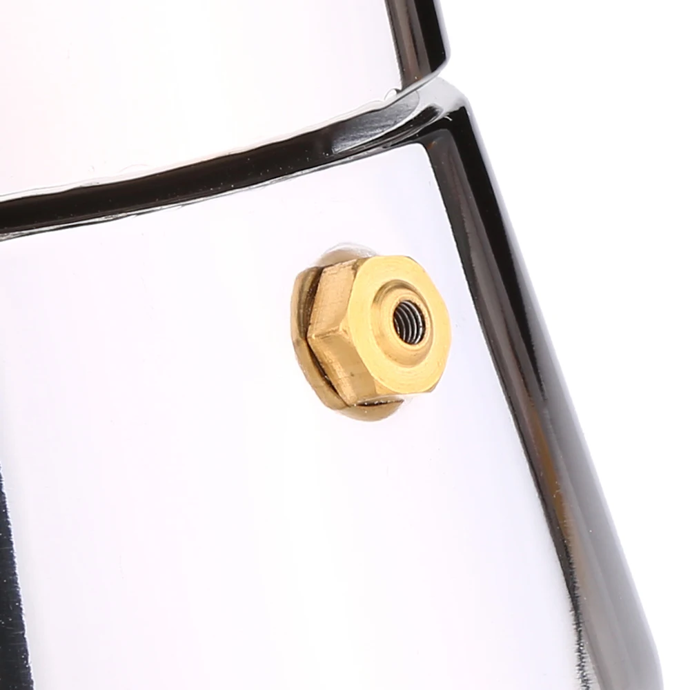 Soft touch wooden handle stove top coffee Maker