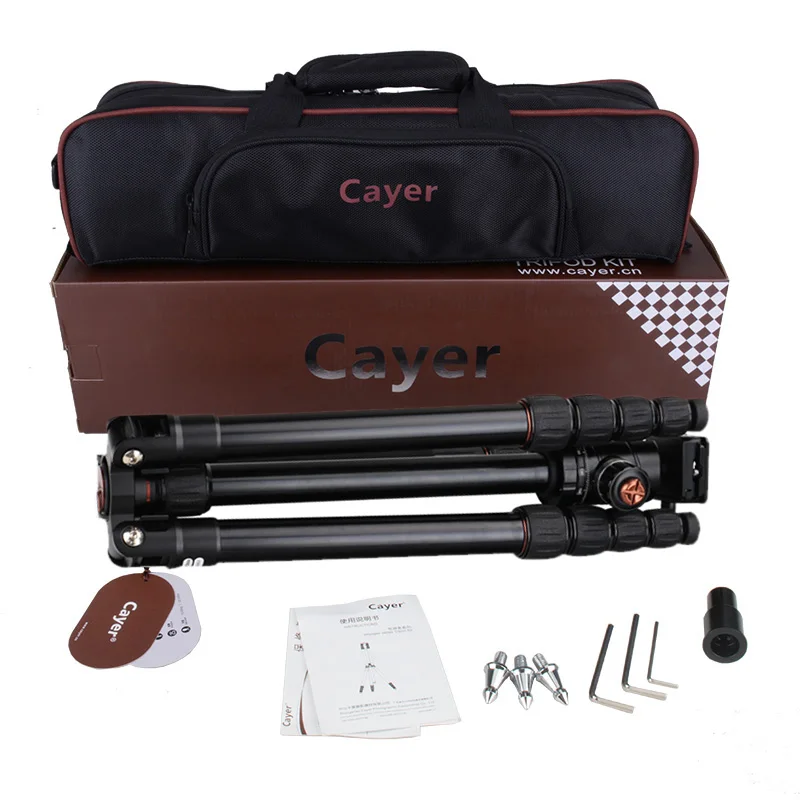 Лучшая цена, профессиональный штатив Cayer AT2550X3, штатив для мобильной камеры с сумкой для штатива