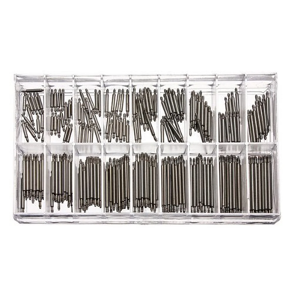 360 Pcs Stainless Steel Watch Band Spring Bars Strap Link Pins 8-25mm Watchmaker