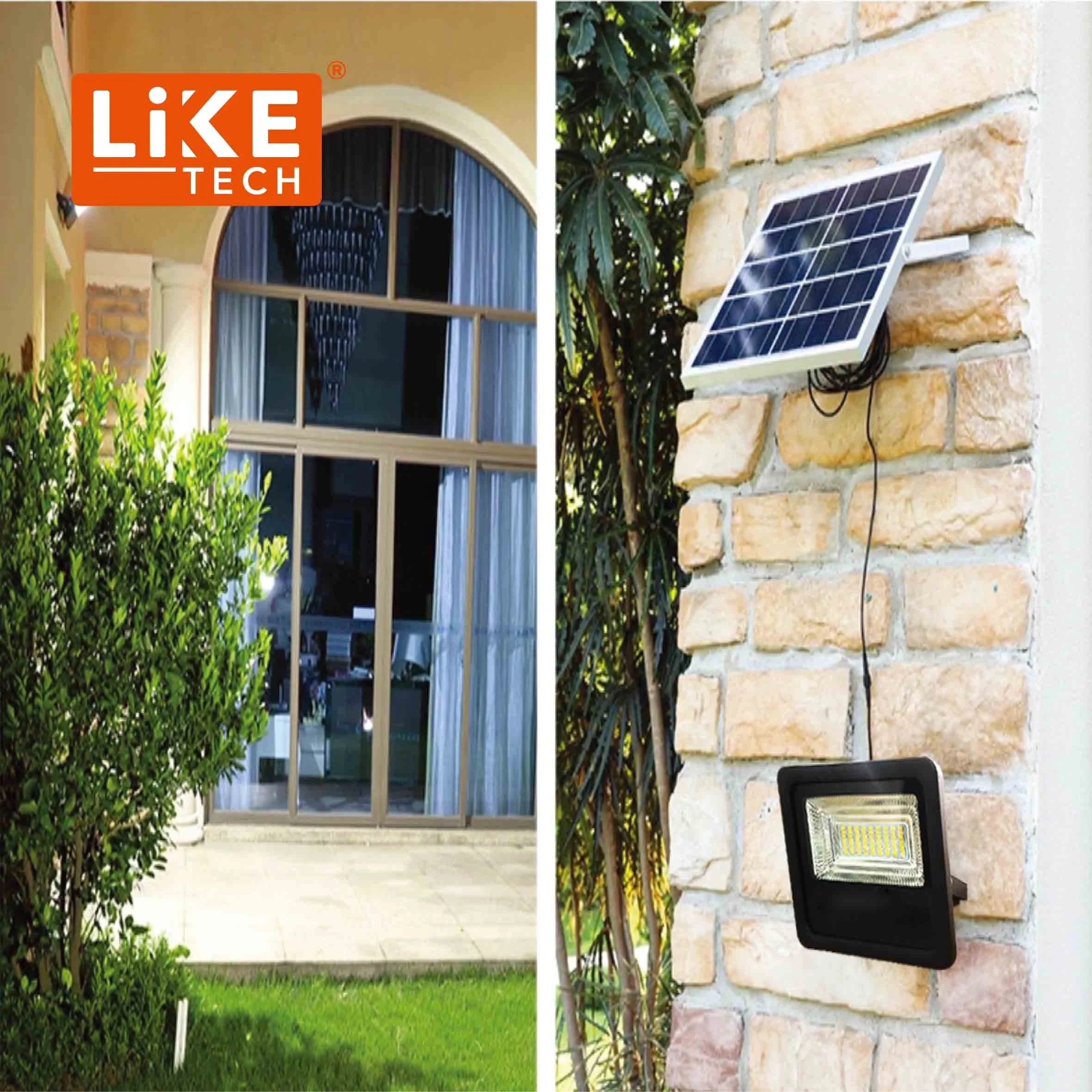 
LikeTech Solar Power lighting customized projector light projector light for warehouse road billboard 