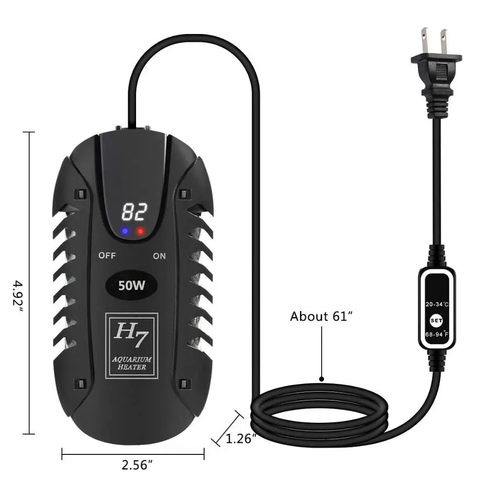 China factory Sea Billion aquarium temperature control submerged fish tank heater wholesale