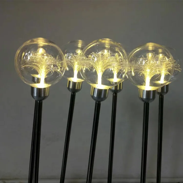 Height60cm diameter 8cm fiber optic round ball led park light outdoor decoration