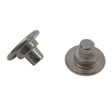 Cnc machining hardened steel flat head solid shoulder rivets