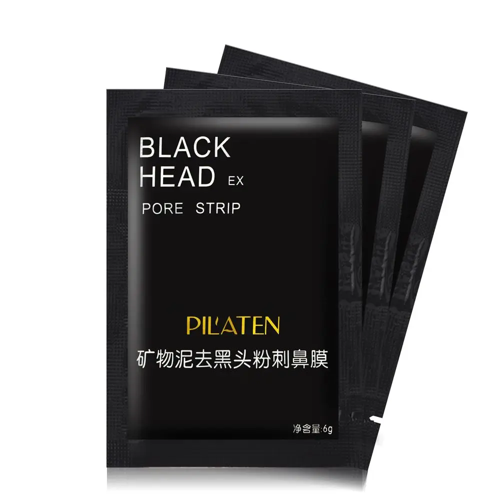 
Ready to ship 6 gram Deep Cleaning Blackhead Remover Anti-acne Mineral black mud Ex Pore Strip Nose Mask 