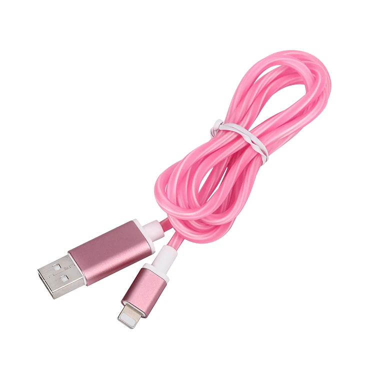 1 м авто разъединить супер гибкий usb кабель передачи данных светодио дный светодиодной подсветкой