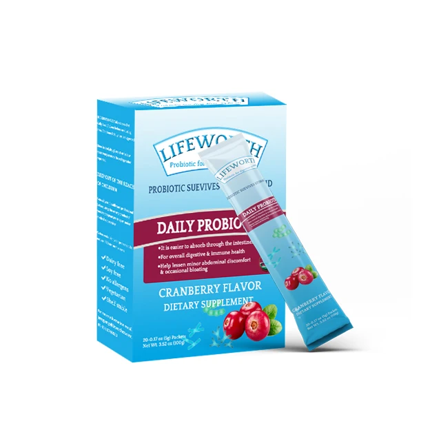 Lifeworth cranberry flavor lactobacillus gasseri probiotics supplements health supplement