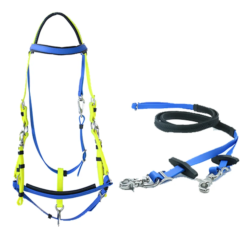 Arabian Horse Bridle Synthetic Saddle Halter TPU Coated Nylon Webbing Brass Hardware English Style English Saddle Leather Halter