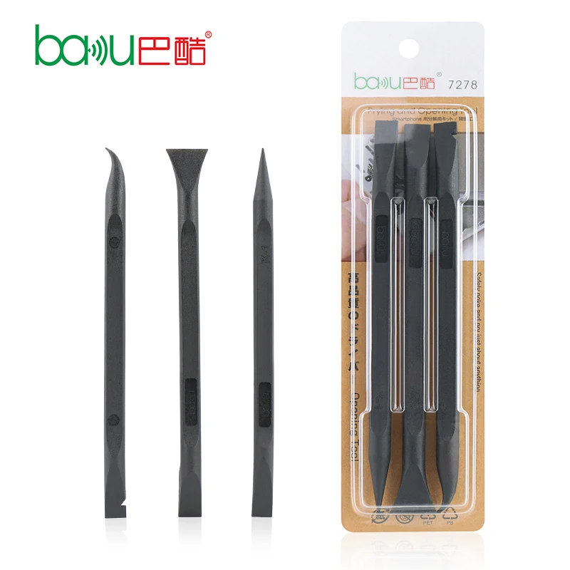 
BAKU New Product ba-7278 Novel Opening Tool Plastic Black Pry Bar Crowbar 