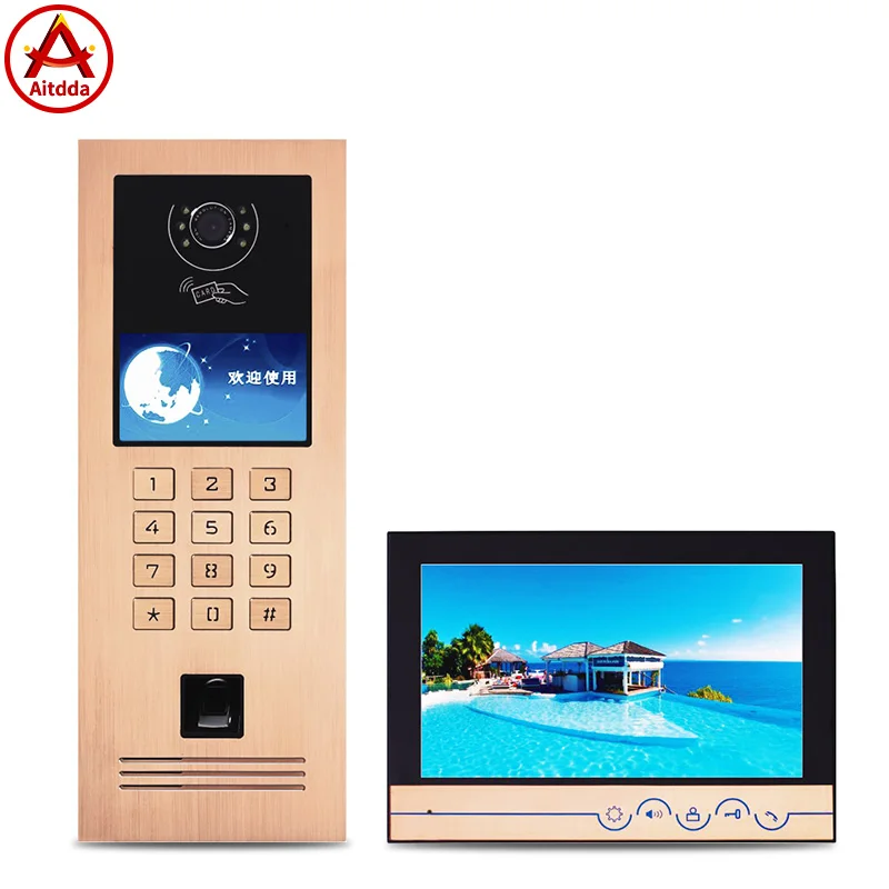 Цифровой IP-видеодомофон TCP/IP с сенсорным экраном 9 дюймов для зданий, разные устройства, система видеодомофона