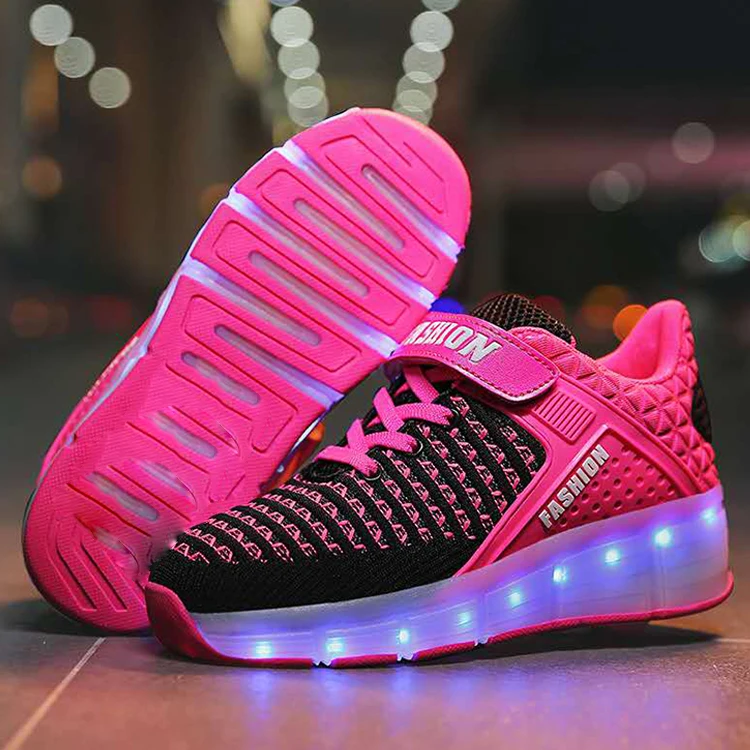 
Low Price Children Led Light Up Casual Roller Shoes With 1 wheel For Sale 