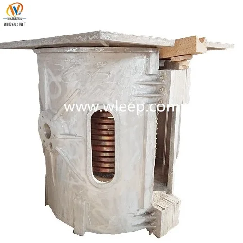 medium frequency induction melting furnace with aluminum shell