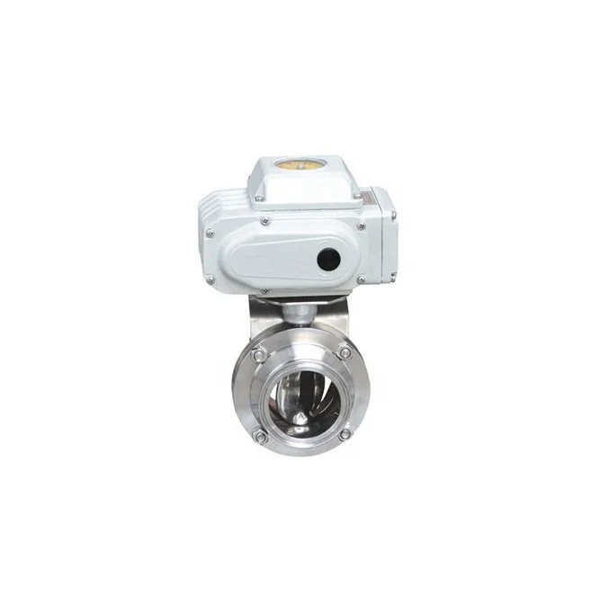 X&B stainless steel sanitary pneumatic butterfly valve with SS actuator/aluminum actuator/electric actuator