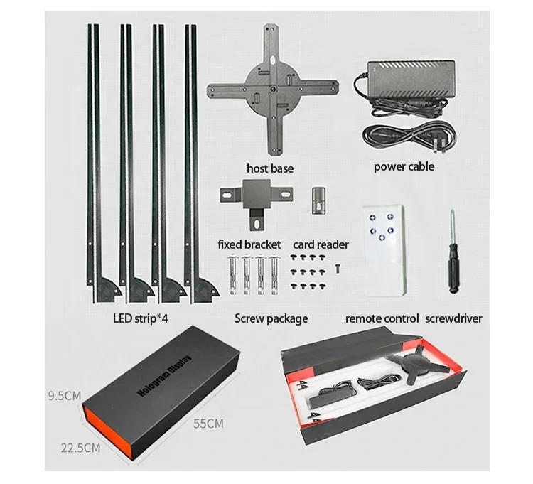 Cheap 3d holographic advertising led fan price 3d hologram display fan for sale