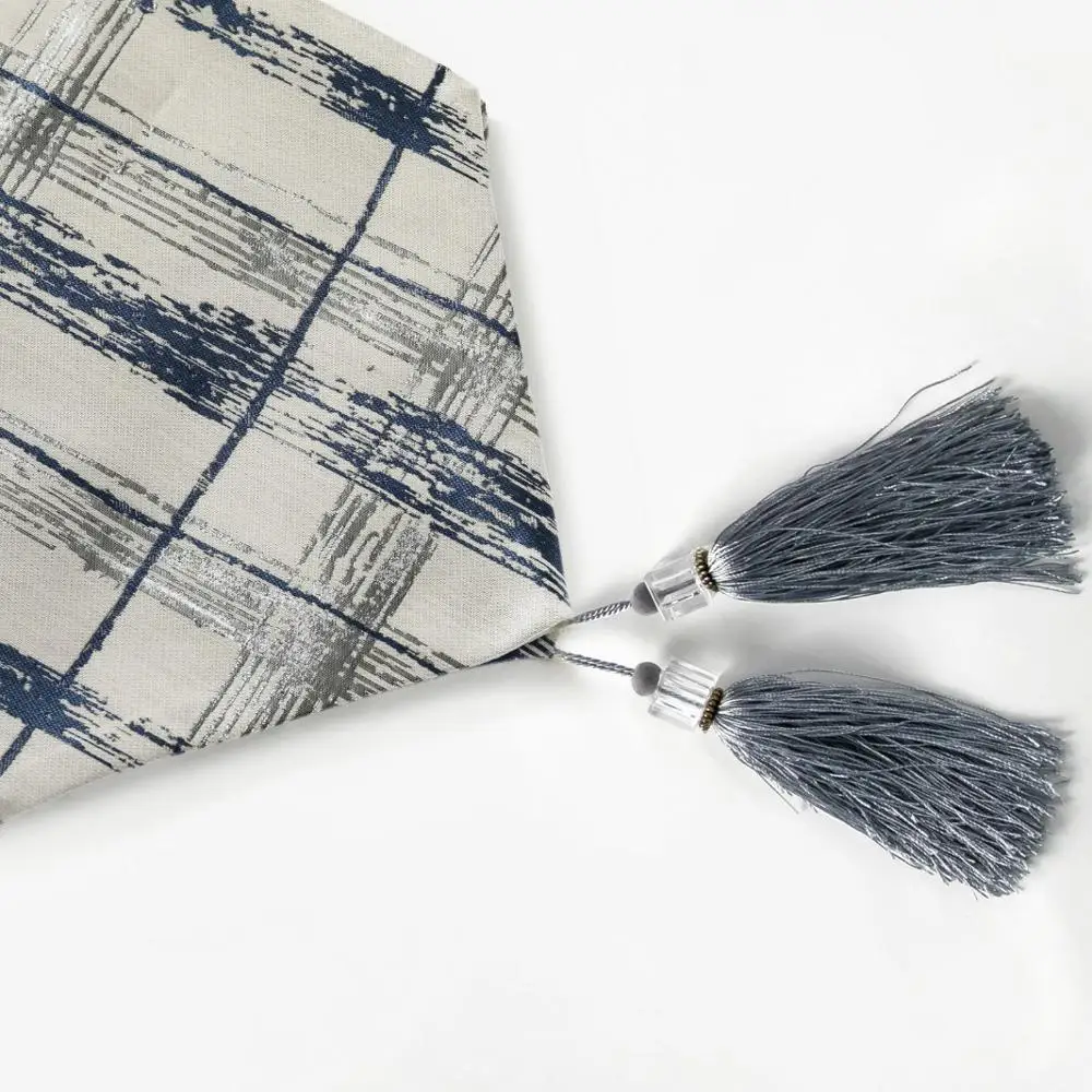 Модная Современная скатерть из цветного полиэстера, Жаккардовая скатерть с кисточками