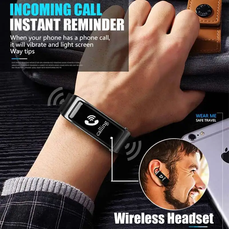 Y3 2 in 1 BT 5.0 Android IOS Smart Bracelet Watch with Wireless Headset