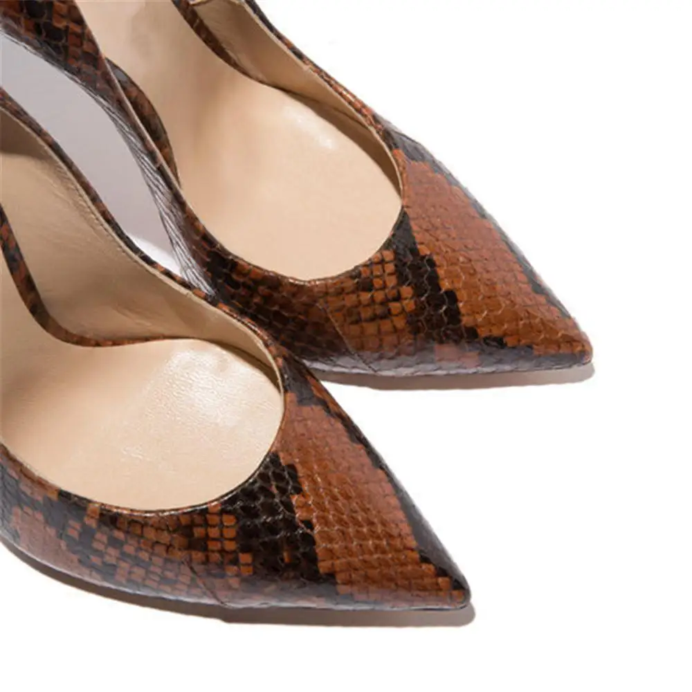 Модные женские офисные туфли, женские туфли-лодочки, женская кожаная классическая обувь на высоком каблуке