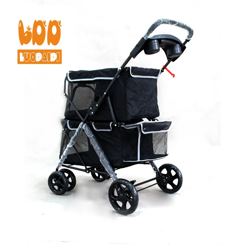 Easy folding dog cat stroller China twin pet strollers factory