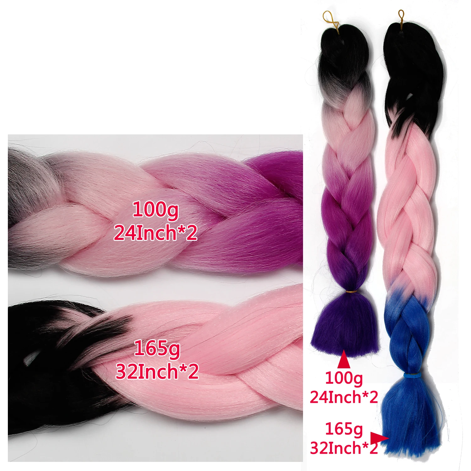 
colorful braiding hair kankalon braiding hair wholesale and jumbo braiding hair wholesale For African Synthetic Crochet braided 