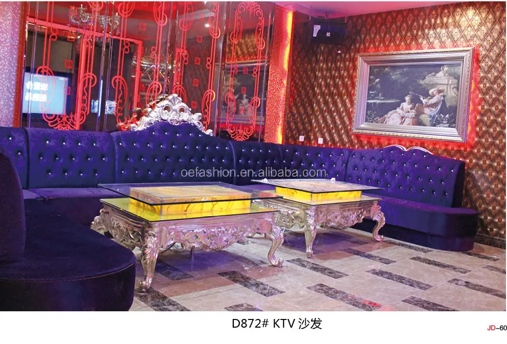 OE-FASHION роскошный новый классический кожаный диван KTV bar синего цвета, б/у мебель для ночного клуба