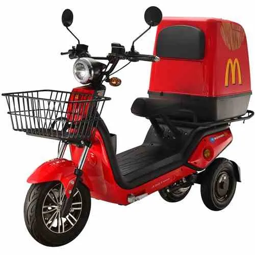 EEC 3 Wheeled 2100W Fast Food Pizza Delivery Electric Scooter For Adults With Box