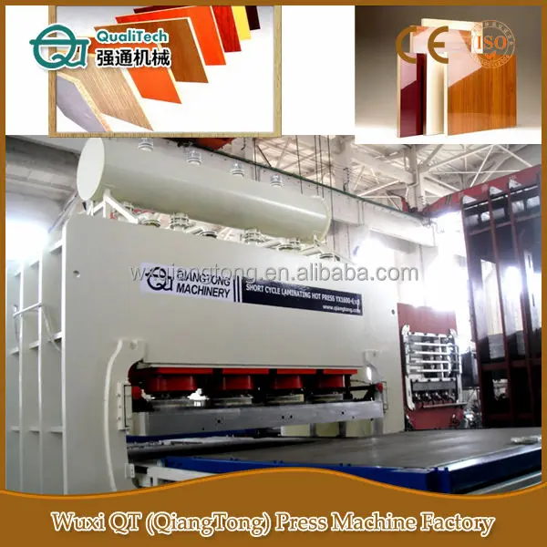 High gloss furniture panel/short cycle melamine hot press lamination/melamine lamination