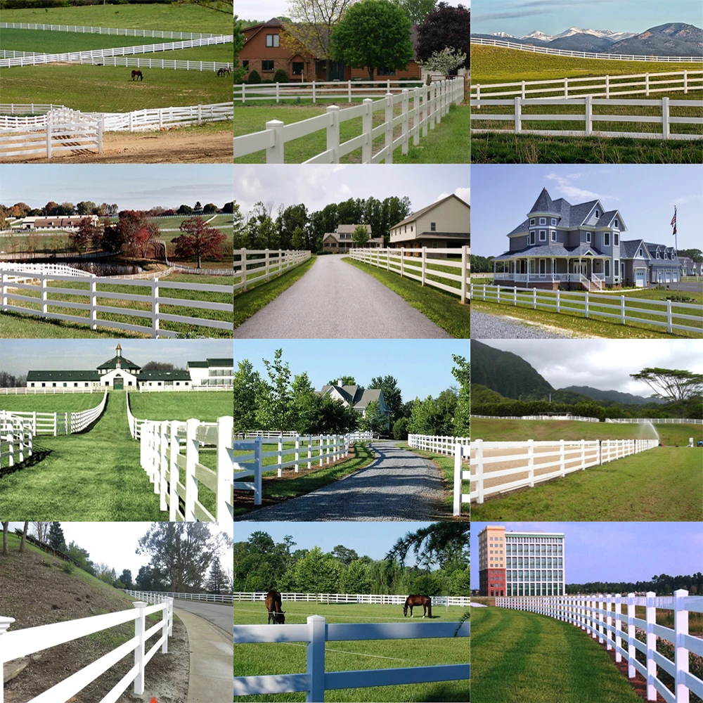 Top quality  PVC Co-extusion Vinyl Horse Fence