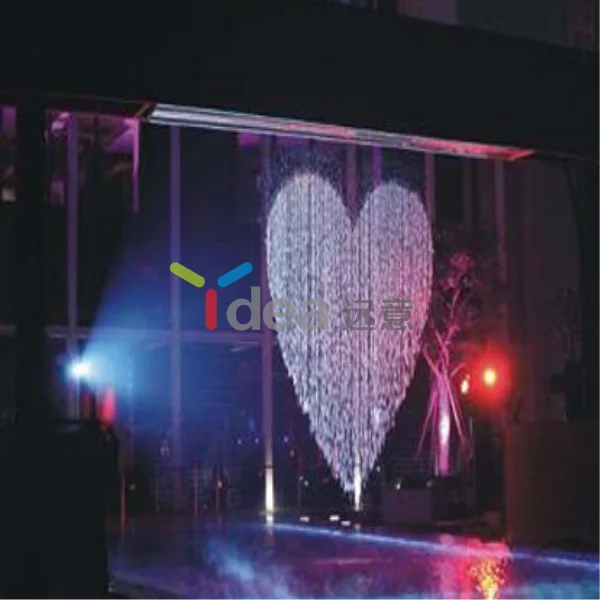 Stainless steel water wall musical fountain design and construction wall waterfall fountains