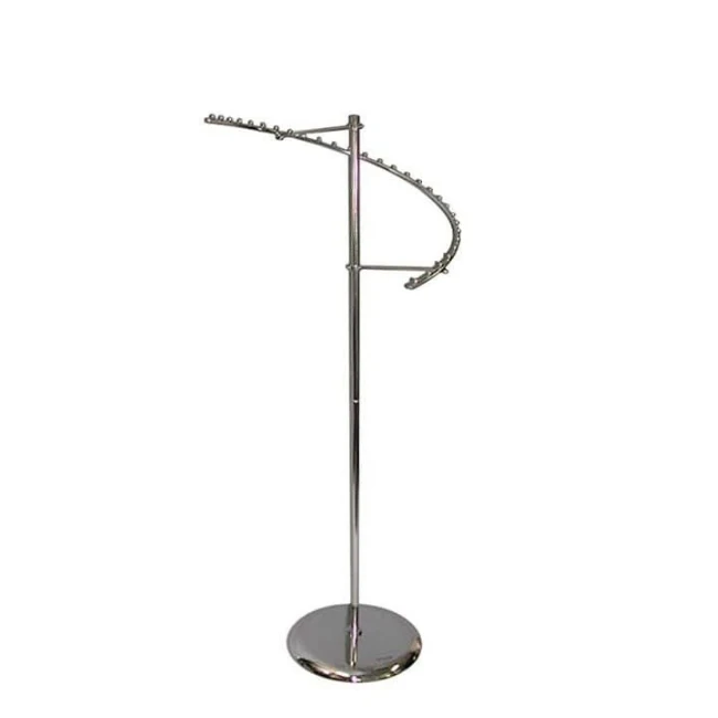 
European style clothing rack for sale round spiral clothing display rack 29 retaining studs chrome finish hotselling online shop 
