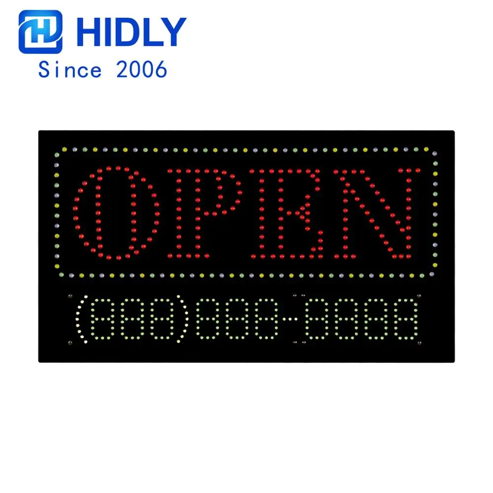 17X31 Inches Bright LED Sign,  Electronic LED Advertising Lighting Signs for Business Shop with Programmable Phone Numbers