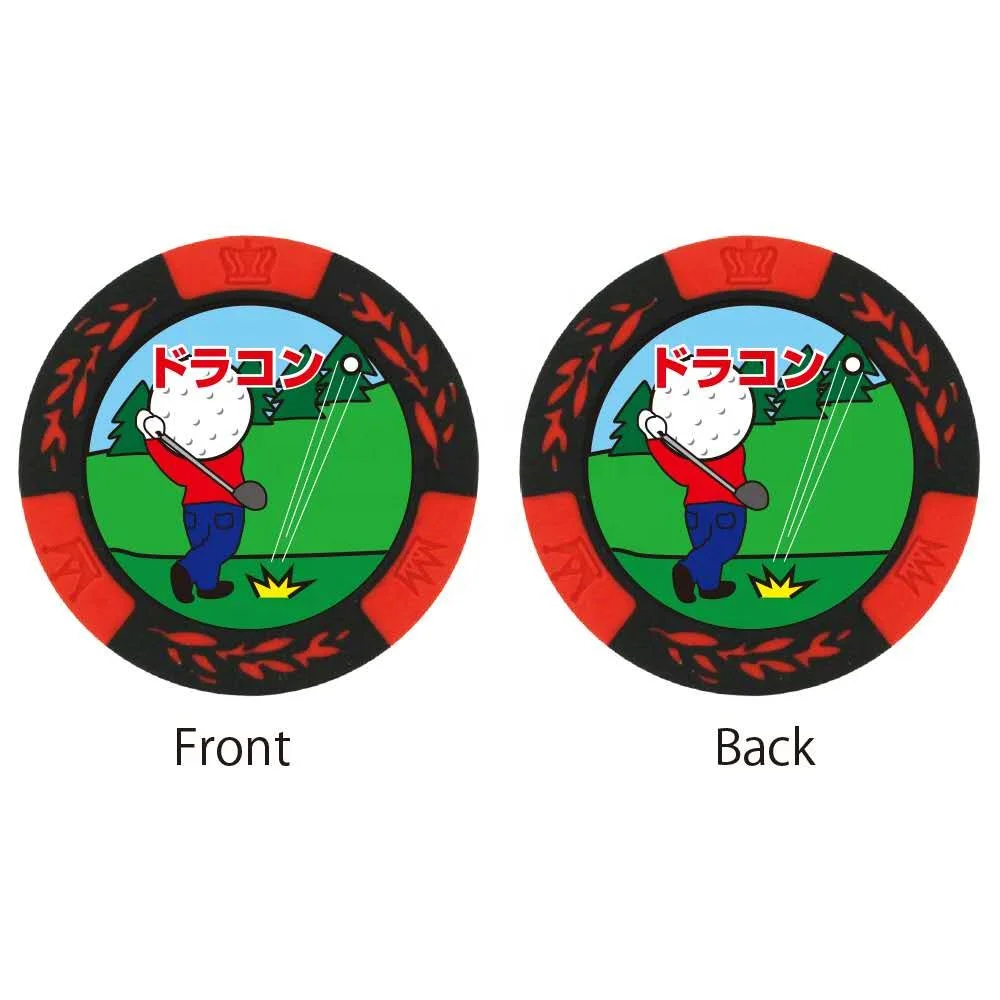 Custom logo printed on 2 sides ABS poker chips / Promotional Plastic Golf Ball Markers Plastic Poker Chip Casino Chip Wholesale