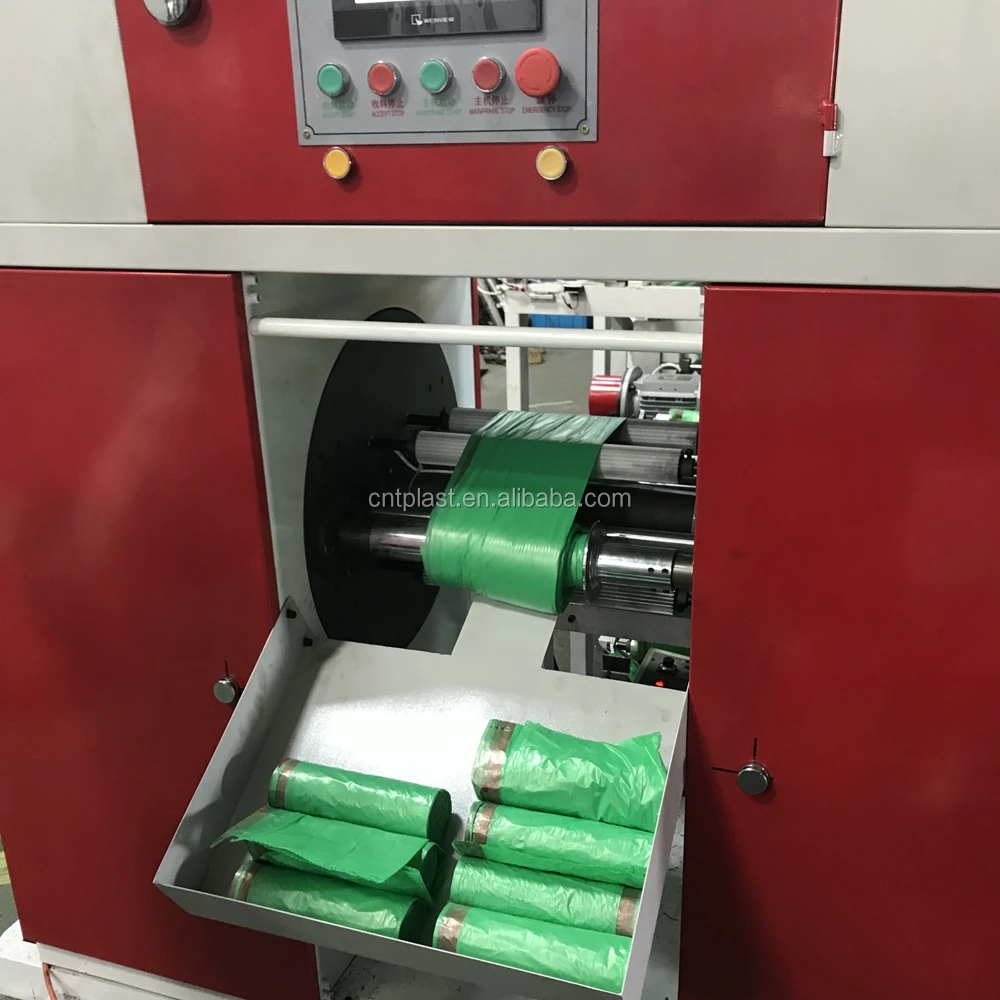 Popular product  ribbon-throught hdpe pe garbage plastic bag making machine in roll