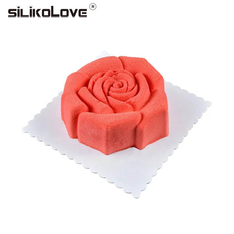 Beautiful Rose Shape Home Bakeware Mold for Cake DIY Silicon Cake Tools Moulds 100% Eco-friendly Food Grade Silicone