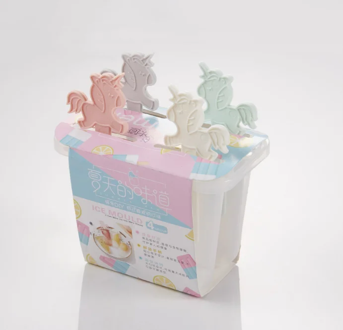
Custom Shape summer hot sale 6 sets cute animal rabbit pp plastic Popsicle ice cream mold 