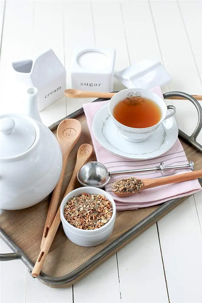 Wooden Spoons, Wood Soup Spoons for Eating Mixing Stirring, Long Handle Spoon