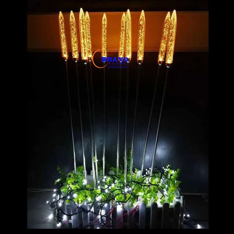  Для свадебной вечеринки светодиодная круглая прозрачная акриловая трубка с тюнинговым светом для аквариума водными пузырьками украшение пробки