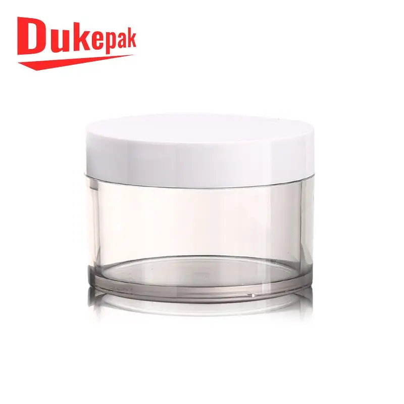 
Fancy packaging 100ml 200ml PET cosmetic jar with white cap 