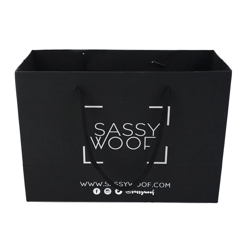 Standard  wholesale custom printed your logo  burlap jute gift paper bag with rope handle