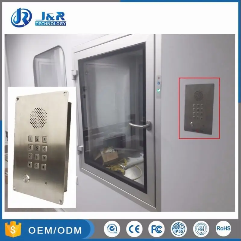 Телефон из нержавеющей стали для чистой комнаты аналоговый дверной телефон