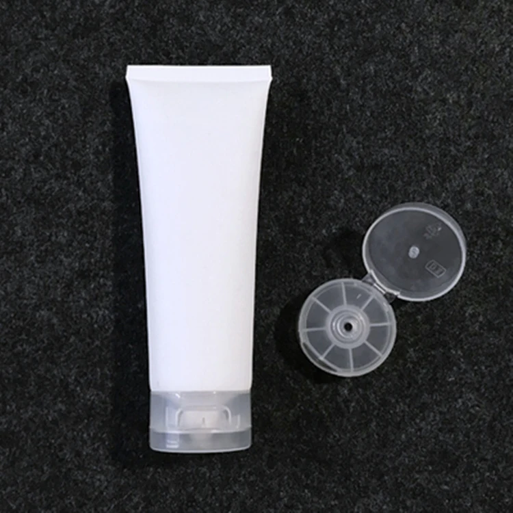 100g White Frosted Facial cleanser soft tube 100ml matte Cosmetic cream Plastic Tube