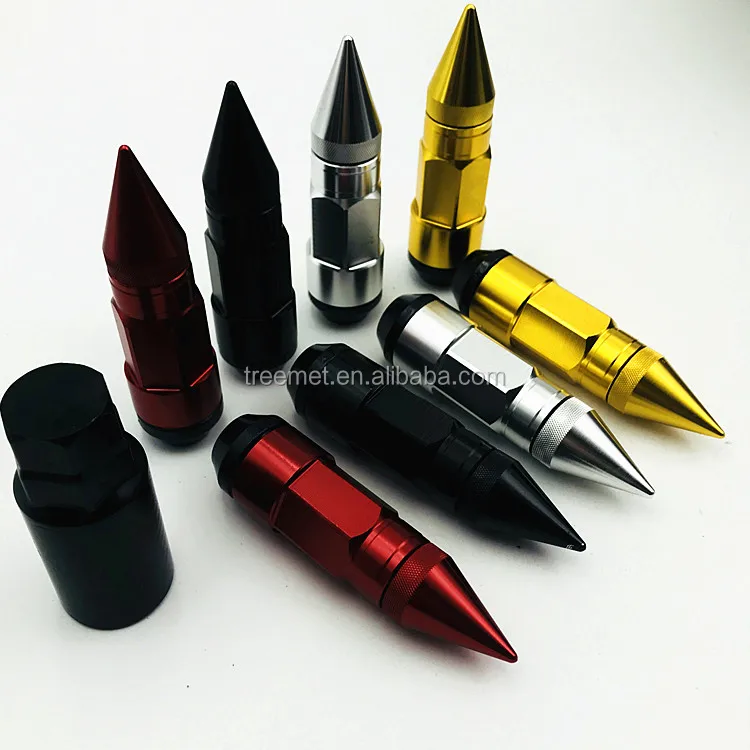 Racing Car Wheels Rims Lug Nuts with Anti-Theft Spiked Lug Nuts M12x1.5/1.25