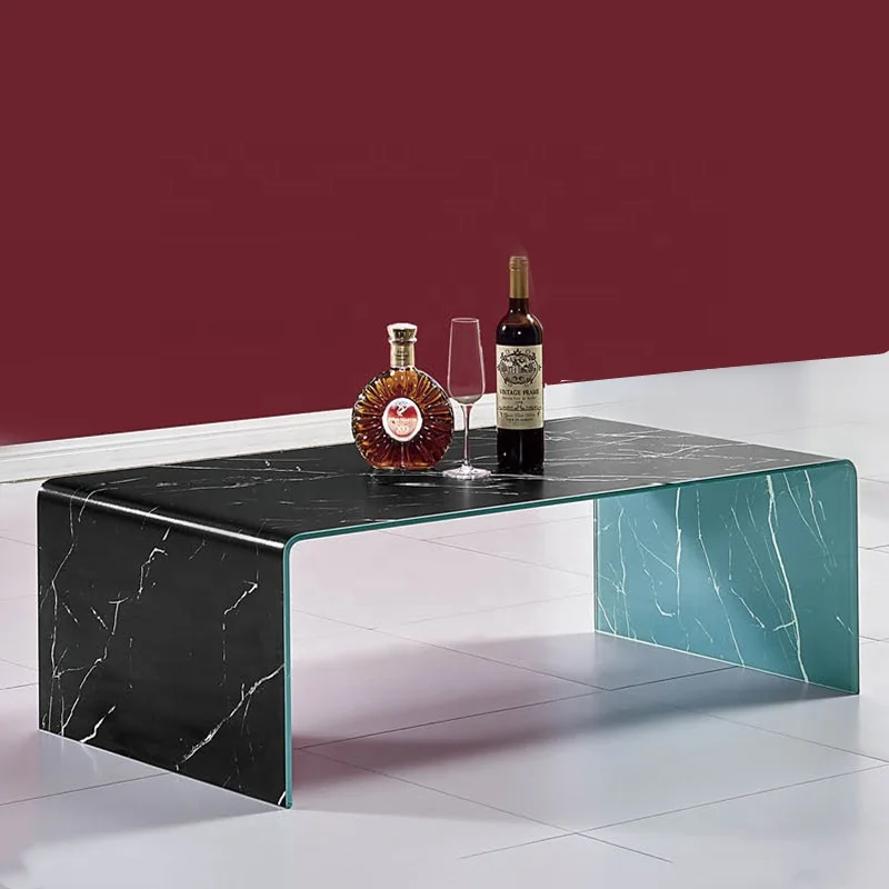 New design 10mm tempered bent glass coffee table Center table from Bazhou Factory wholesale