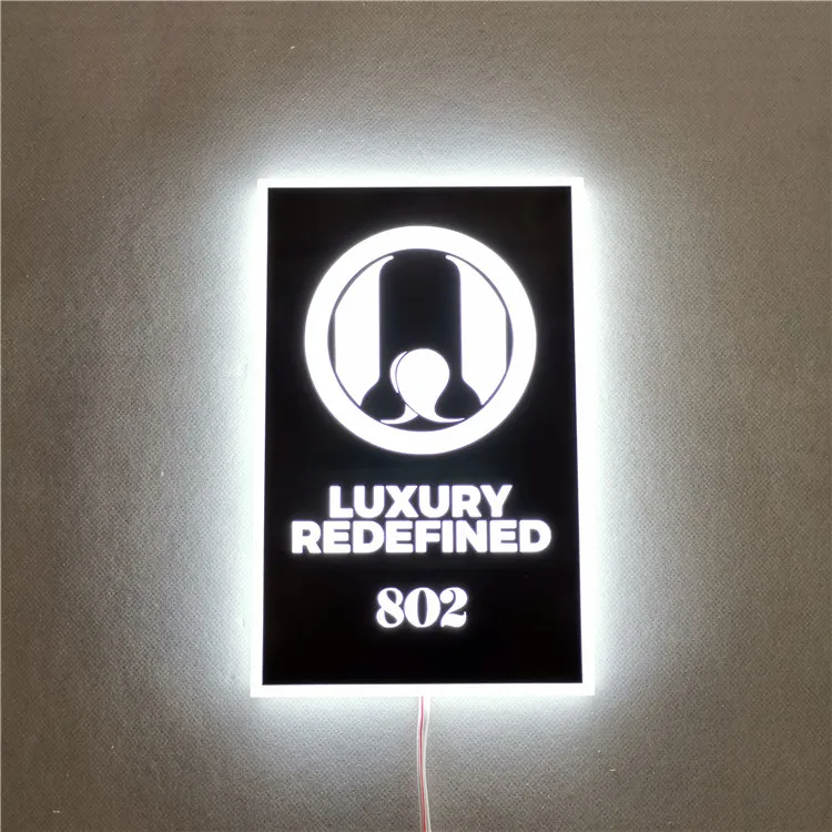 Cheap Led Acrylic Hotel Room Number Signs